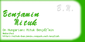 benjamin mituk business card